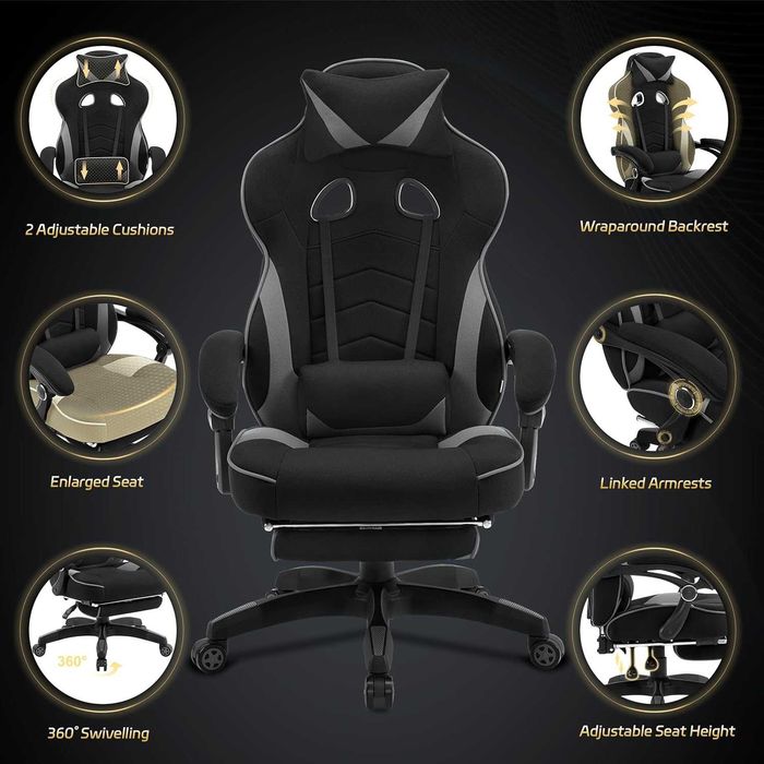 Nowy fotel gamingowy / krzesło komputerowe ergonomiczne /biurowe !K38!