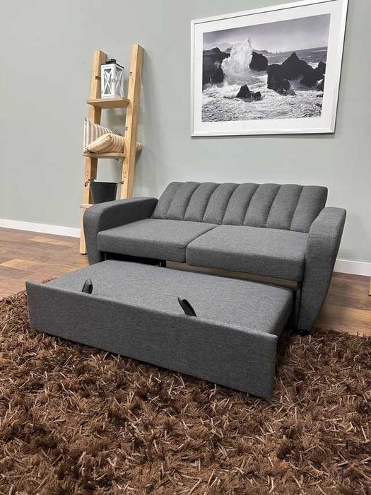 Sofá cama cinza com entrega gratuita! novoo