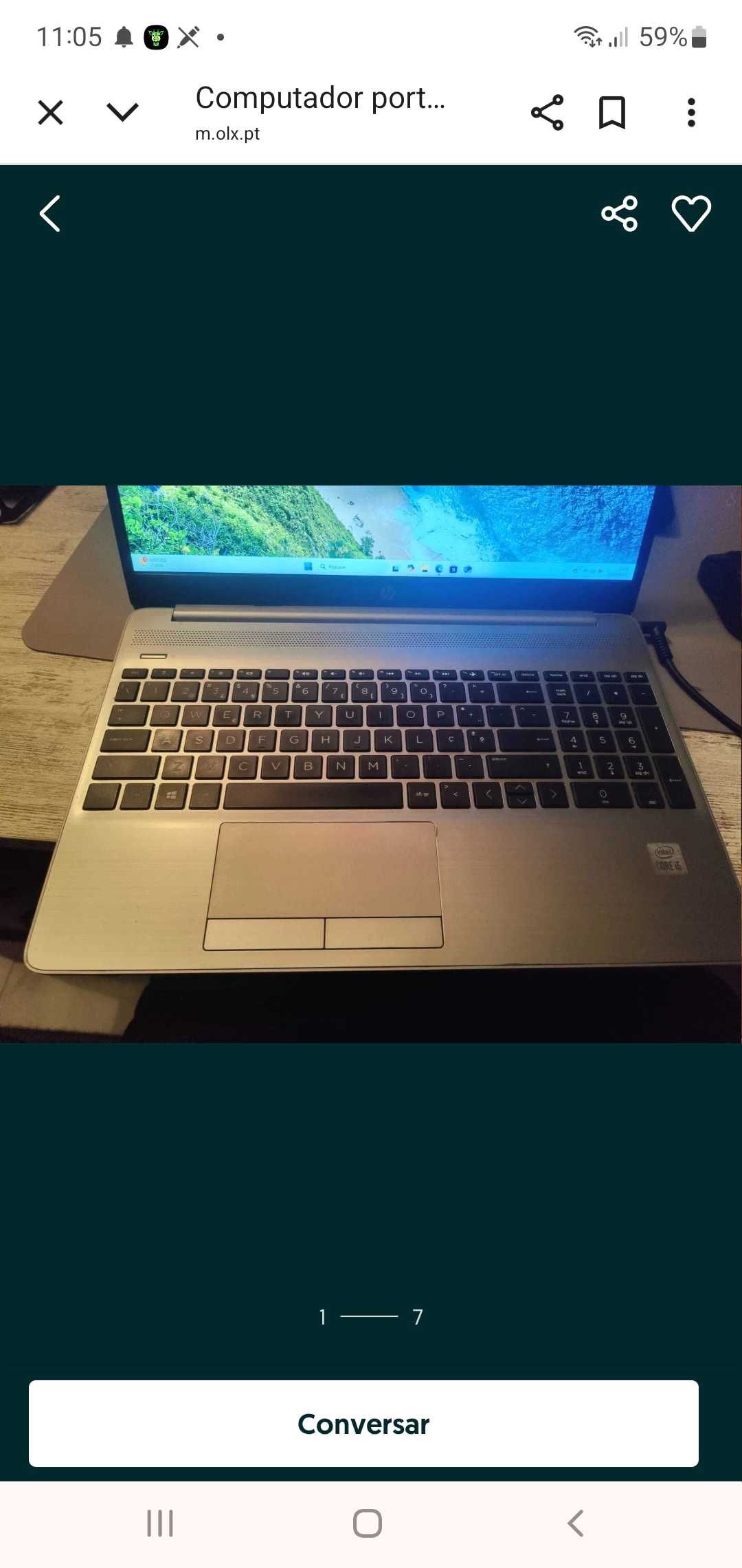 Computador portátil hp
