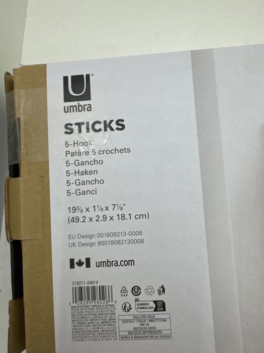 Nowy wieszak 5 hakow czarny