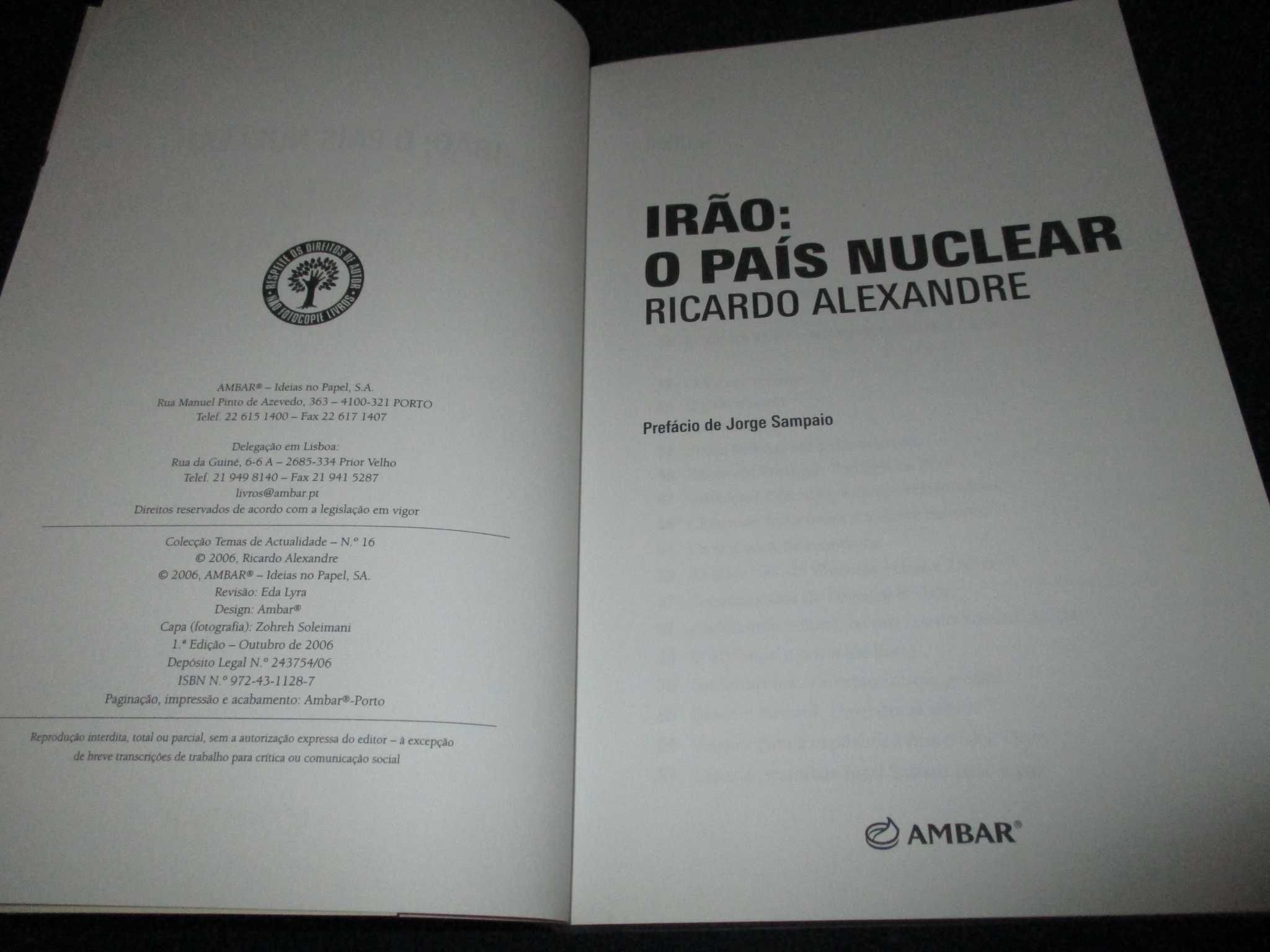 Livro Irão O País Nuclear Ricardo Alexandre Ambar