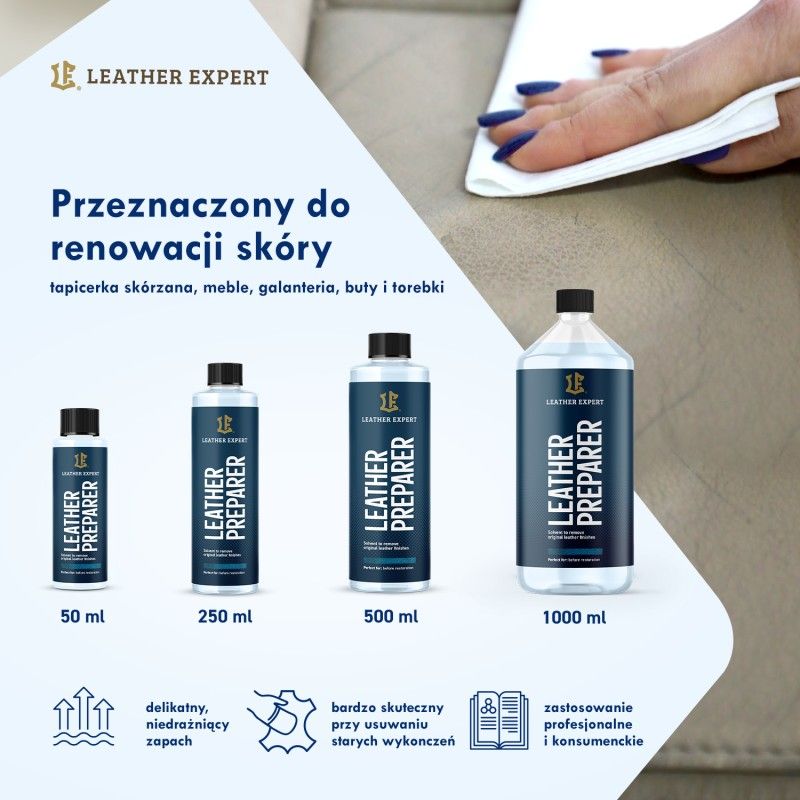 leather expert preparer - zmywacz do skóry naturalnej 500ml le-14-p500