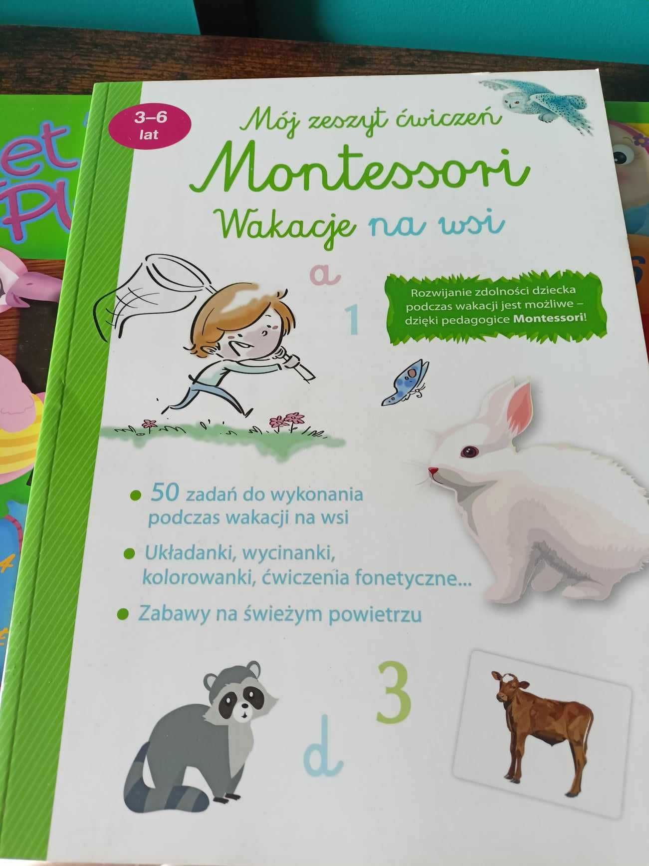 3 NOWE zeszyty ćwiczeń: Let's play: PISZĘ i MALUĘ i MONTESSORI