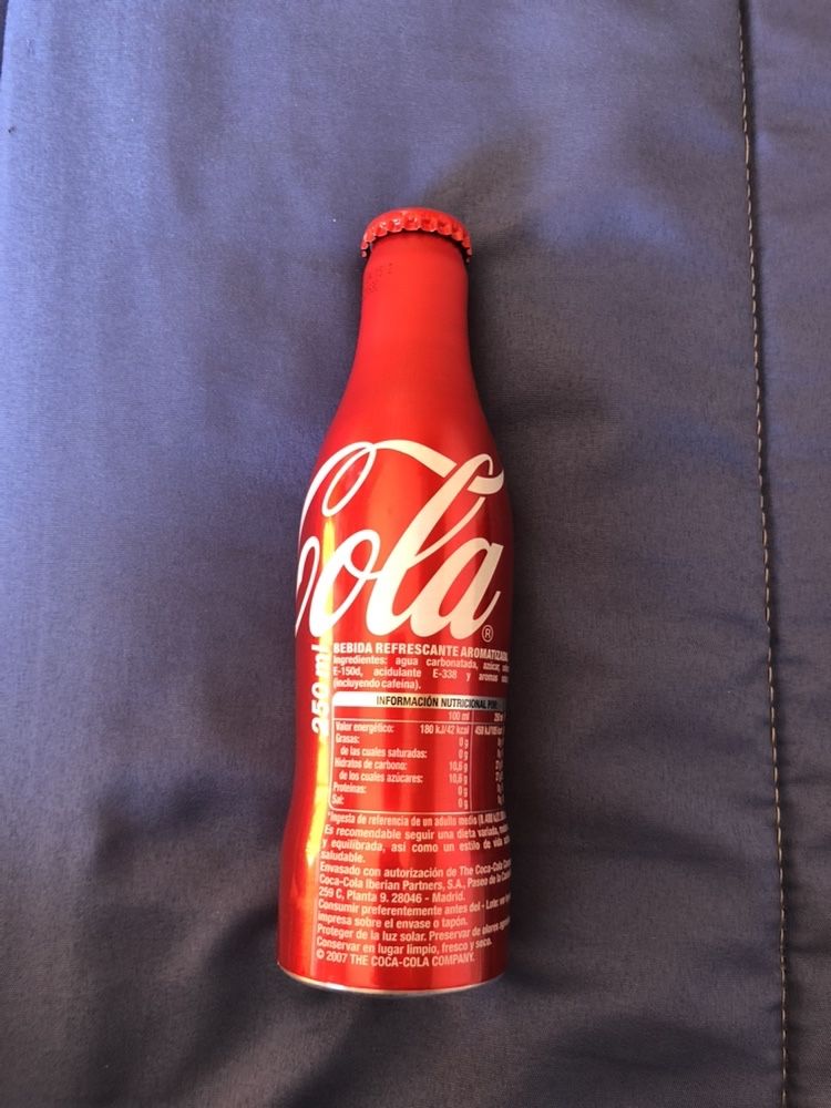 Garrafa de Coca Cola de Alumínio 250 ml Espanhola