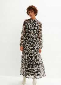 B.P.C sukienka z siateczki we wzory ze sprzączką dekoracyjną r.44/46