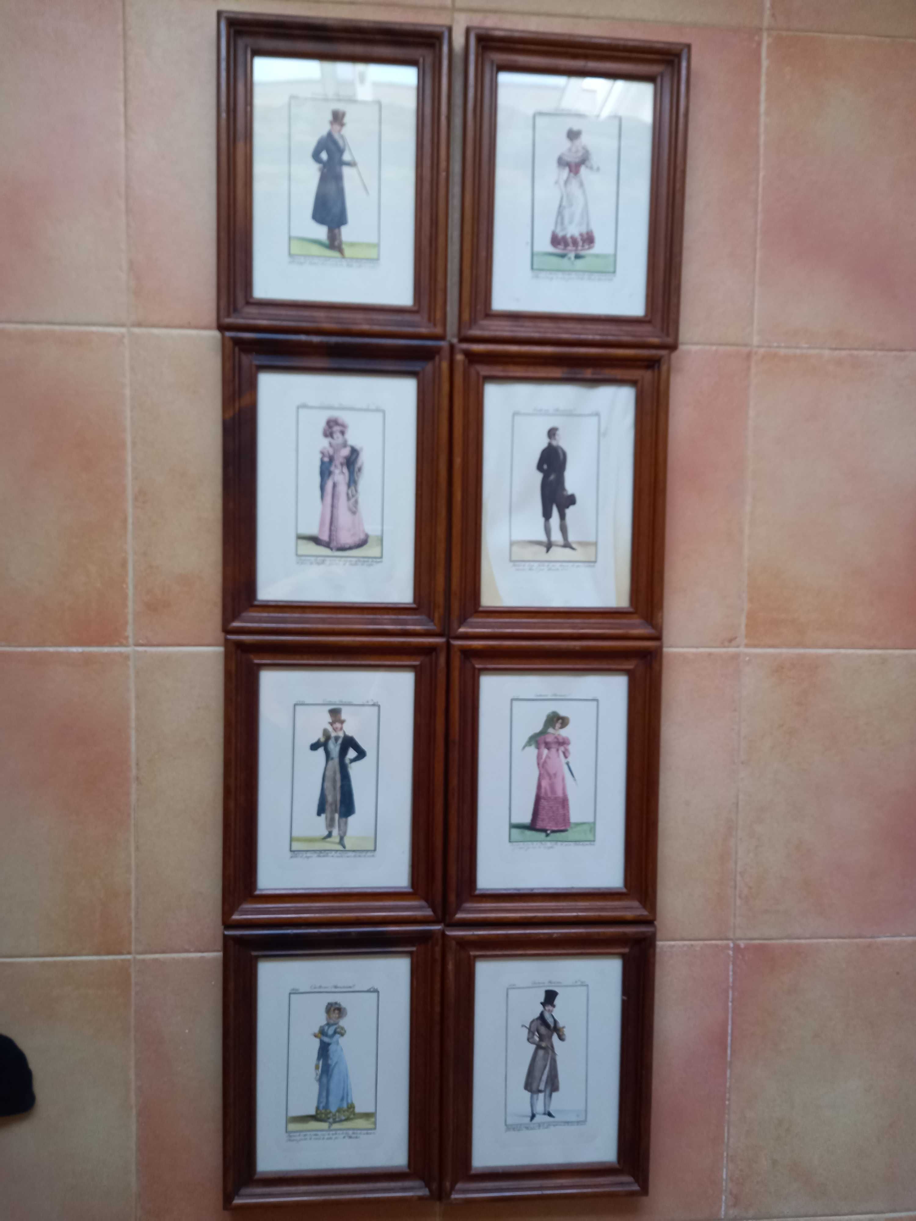 Quadros madeira casais antigos