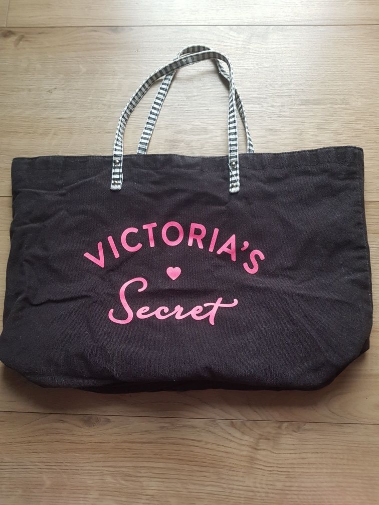 Torebka Victoria's Secret shopper na ramię czarna