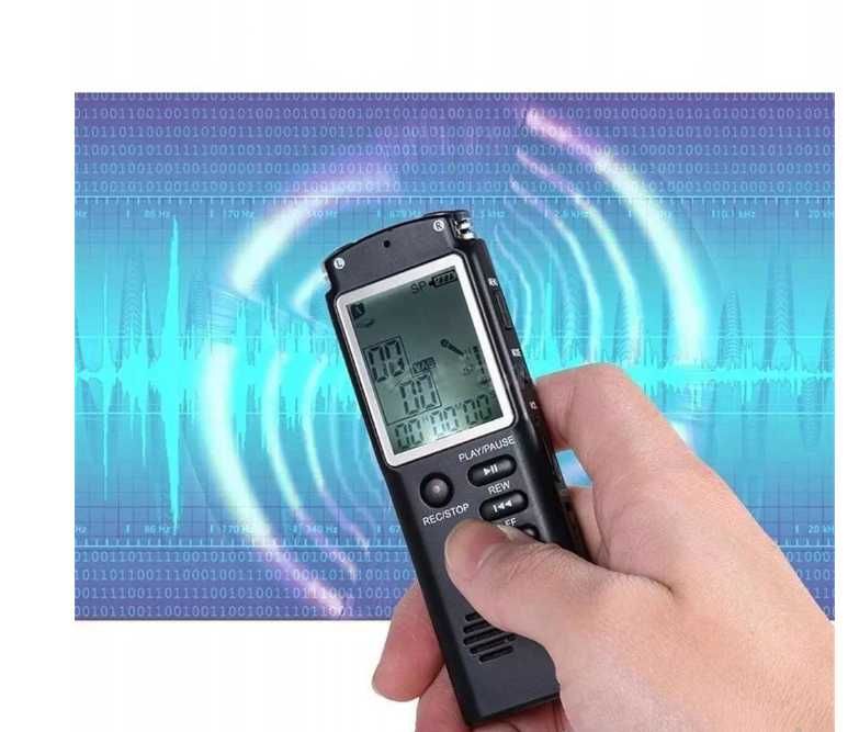 Dyktafon zestaw profesjonalny cyfrowy podsłuch audio 8gb ttst855