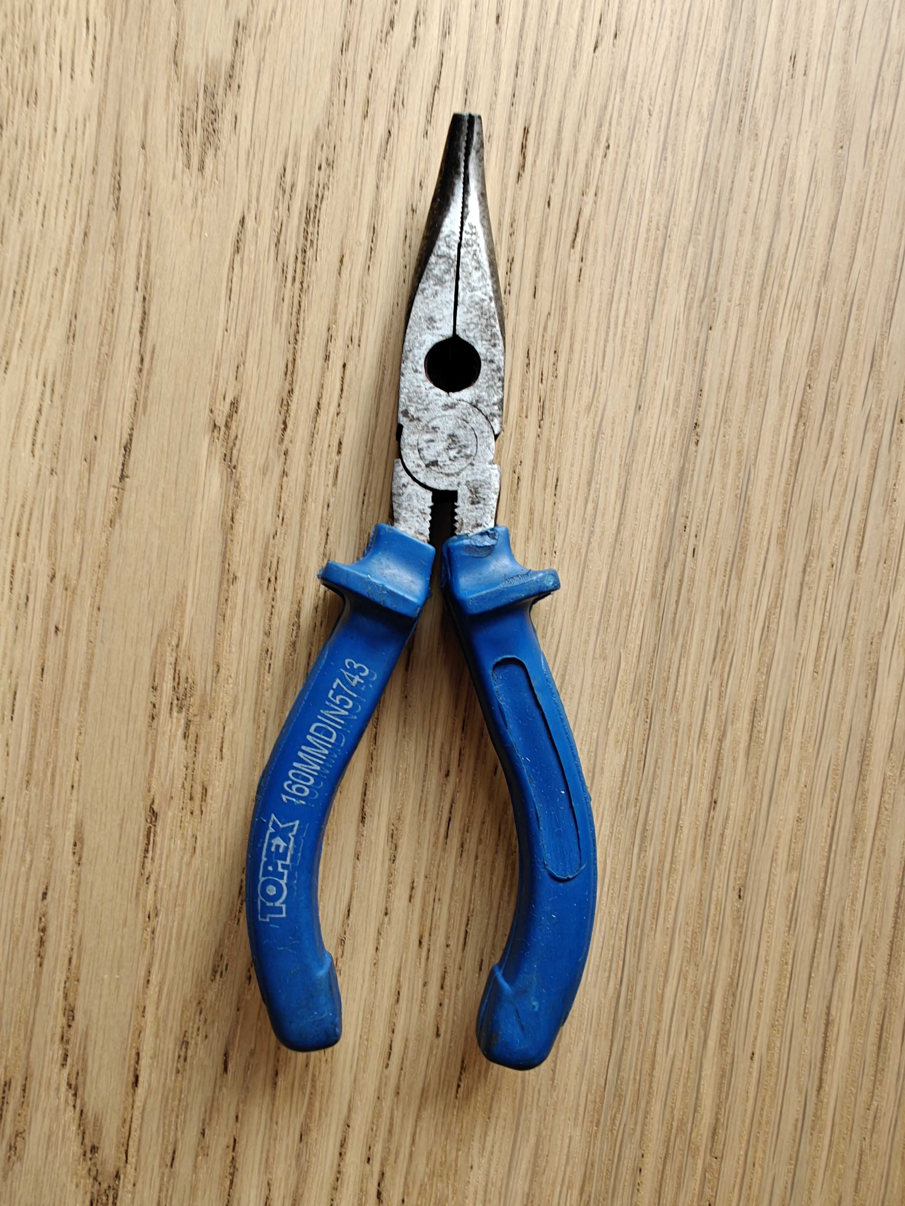 Szczypce wydłużone wygięte Topex 160 mm DIN5743