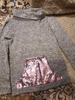 Толстовка утеплённая р. 140-146+жилет, свитер