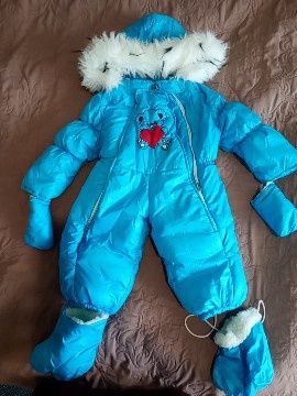 Дитячий зимовий комбінезон на овчині від народження до 2-х років+подар