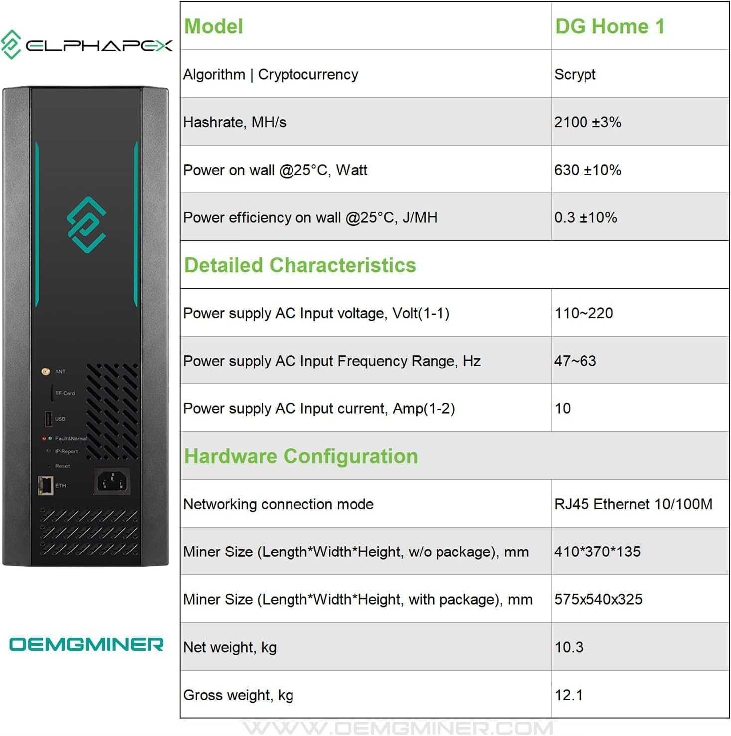 Crypto moedas 2100MH/s 630W p Doge Coin e LTC ASIC Miner Crypto Miner