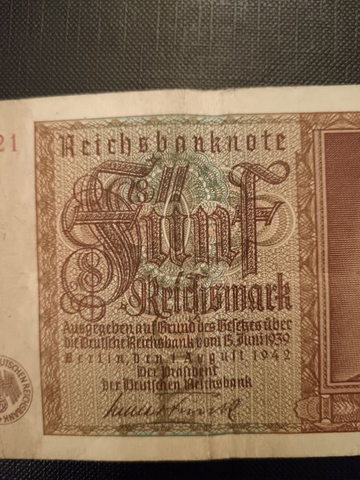 Niemiecki banknot, kolekcjonerski, przedwojenny