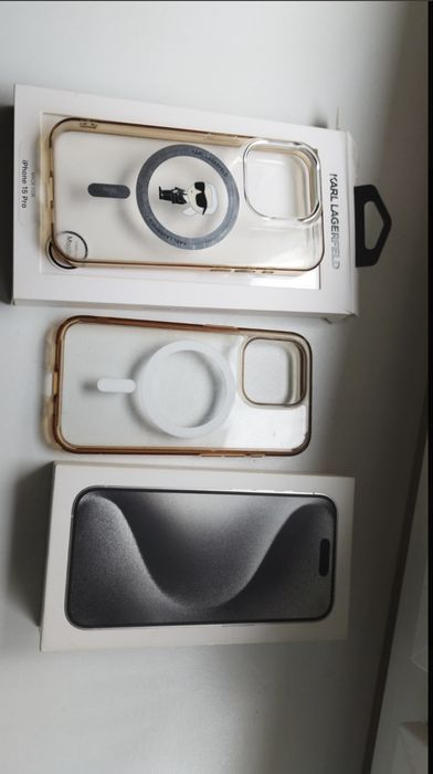 Iphone 15 pro   Titanium white stan bdb