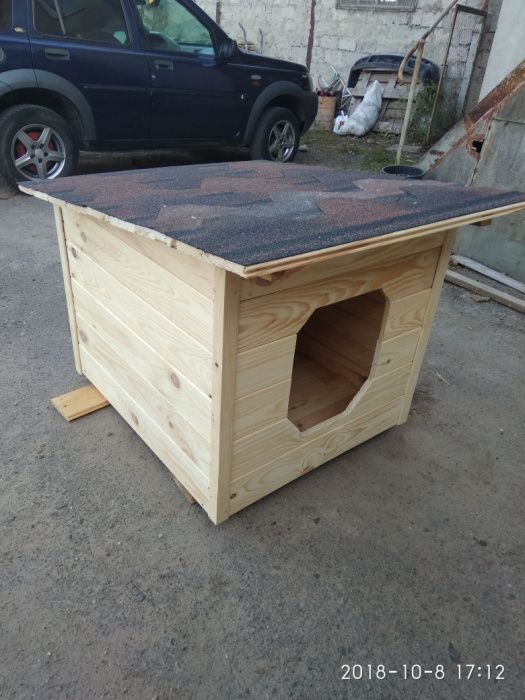 Собача буда (будка для собаки),утеплені або звичайні