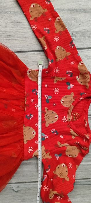 Body-sukienka na święta r.74