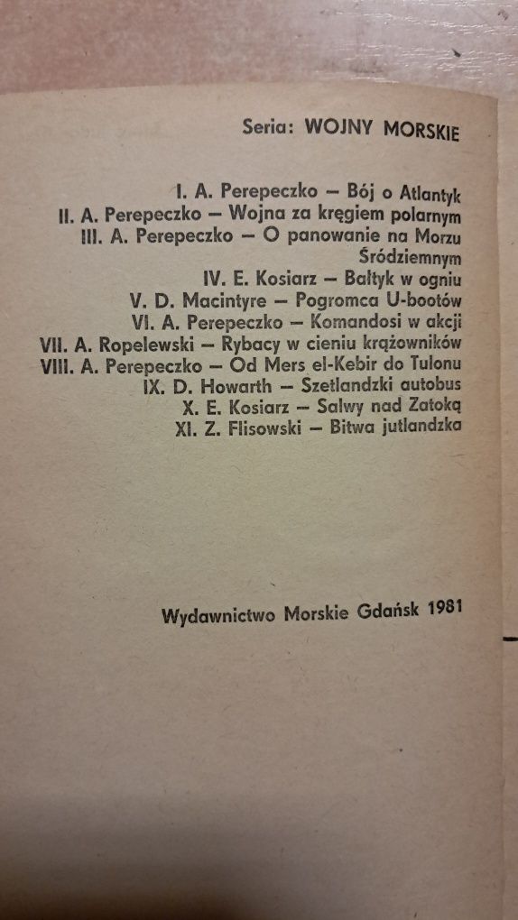 Zestaw 7 książek Wojny Morskie. Perepeczko, Kosiarz, Flisowski, Howa