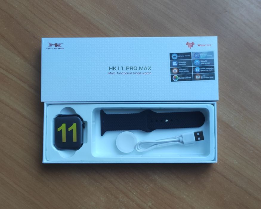 Cмарт-годинник HK11 Pro Max AMOLED (Black, Silver)