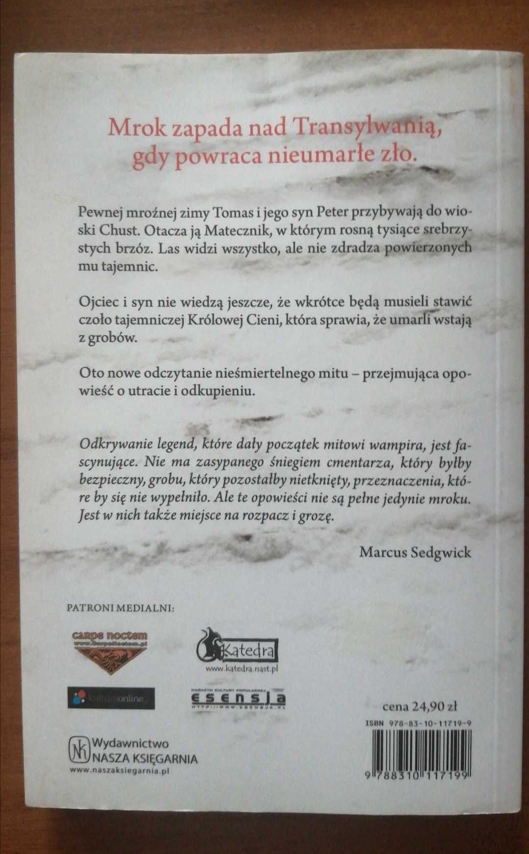 Królowa cieni Marcus Sedgwick fantastyka książka