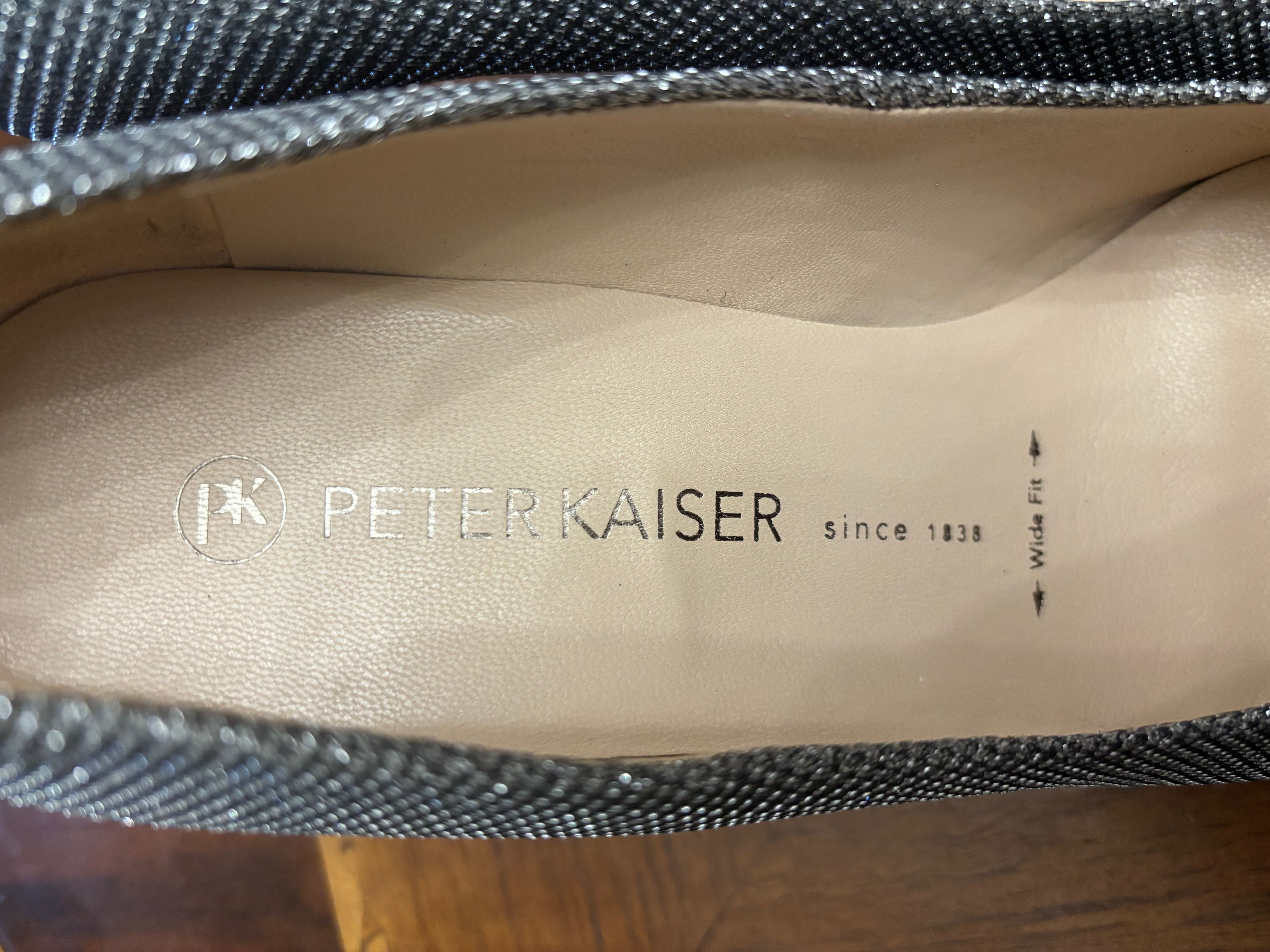 buty szpilki srebrne Peter Kaiser