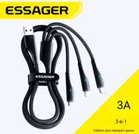 Essager 3 в 1 USB-кабель Micro USB Type C Швидкий Зарядний Пристрій