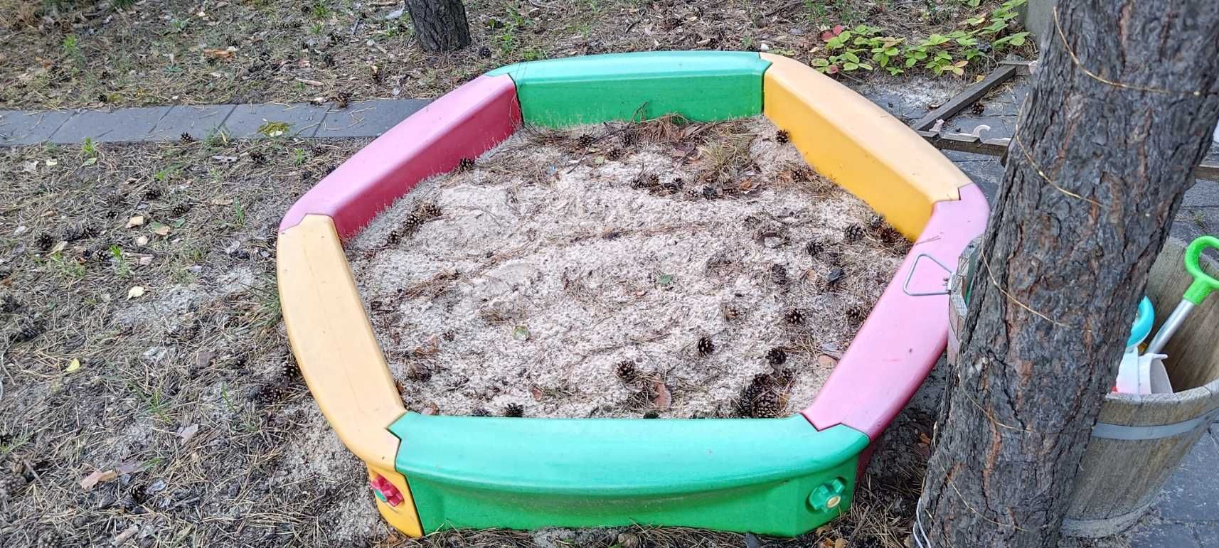 Domek dziecięcy Little Tikes + piaskownica + zjeżdżalnia
