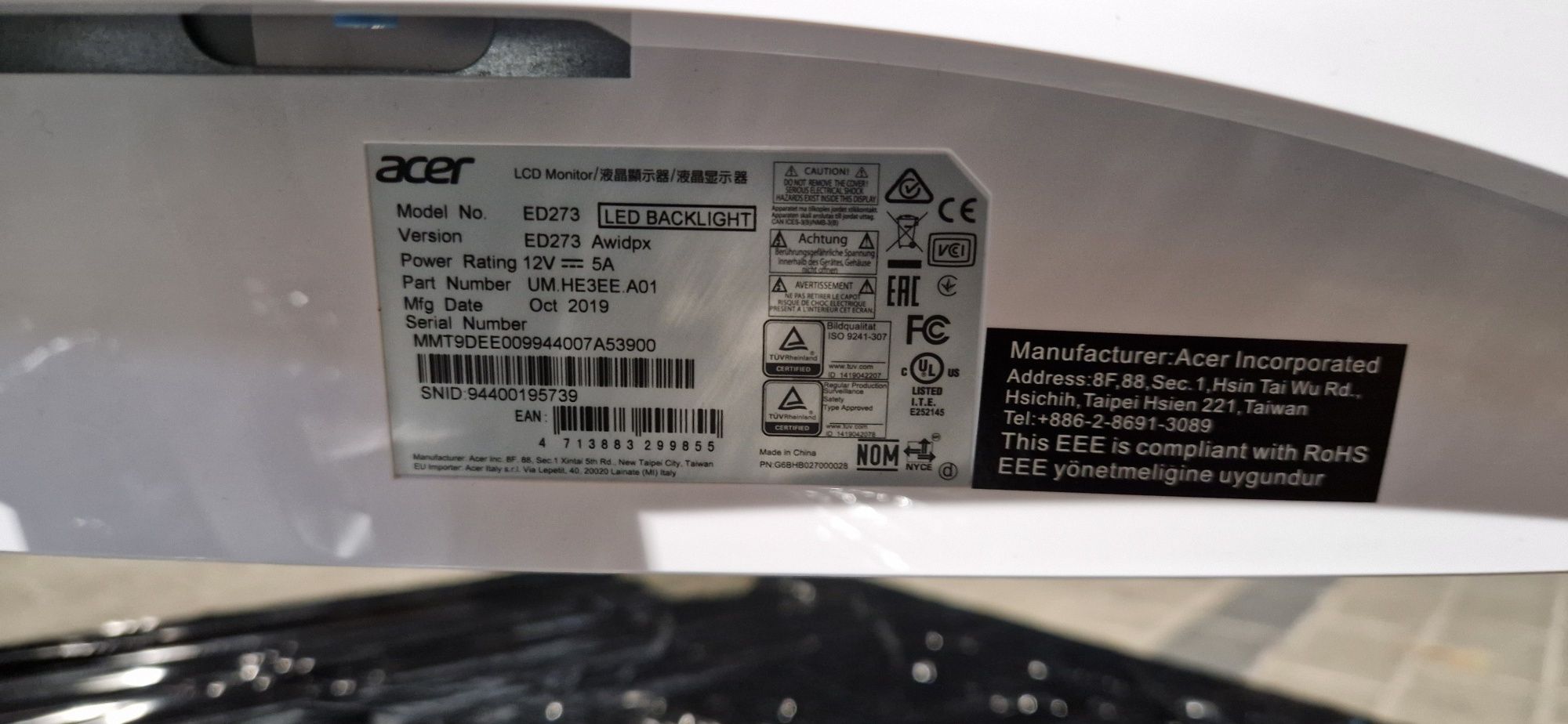 Monitor ACER ED273