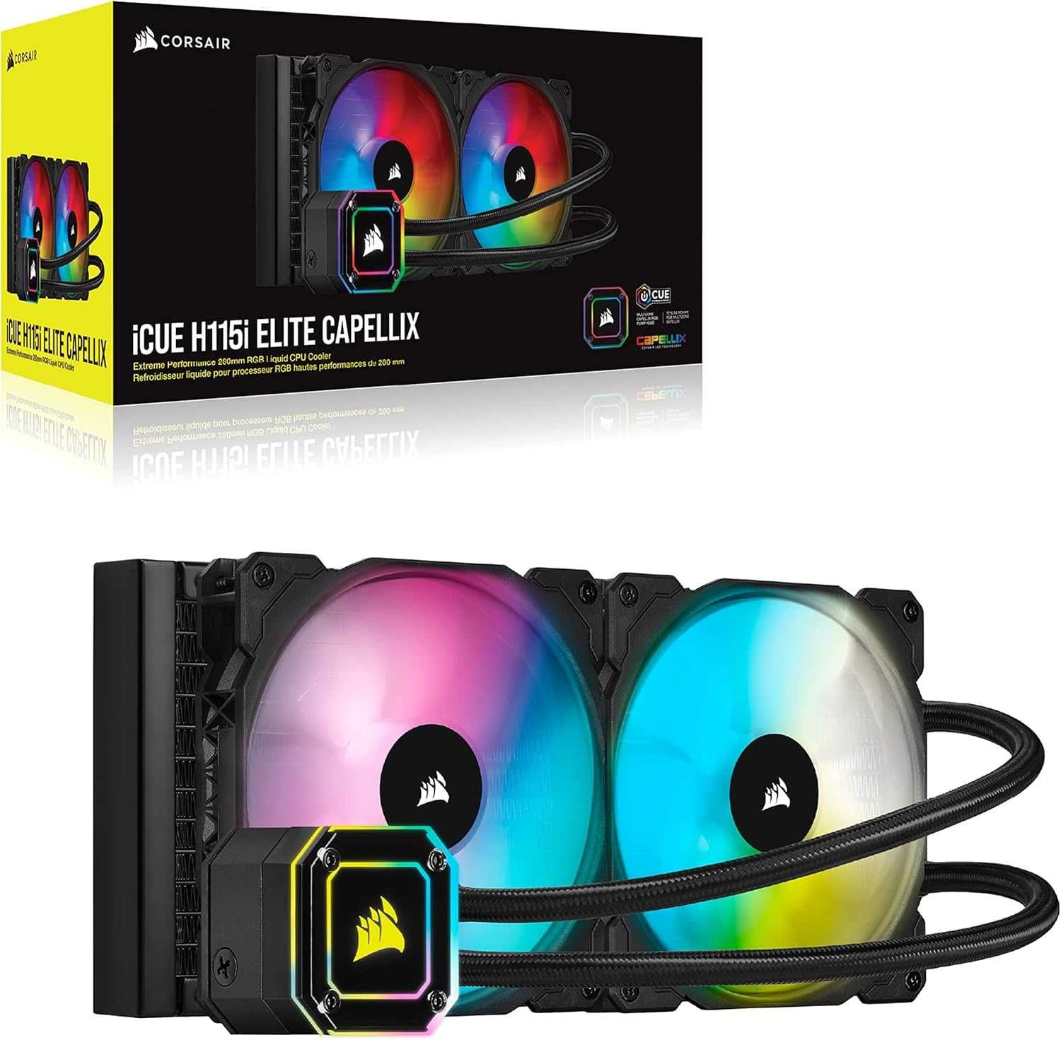 Cooler CPU Corsair H115i RGB ELITE CAPELLIX (Liquid Cooler) 280mm