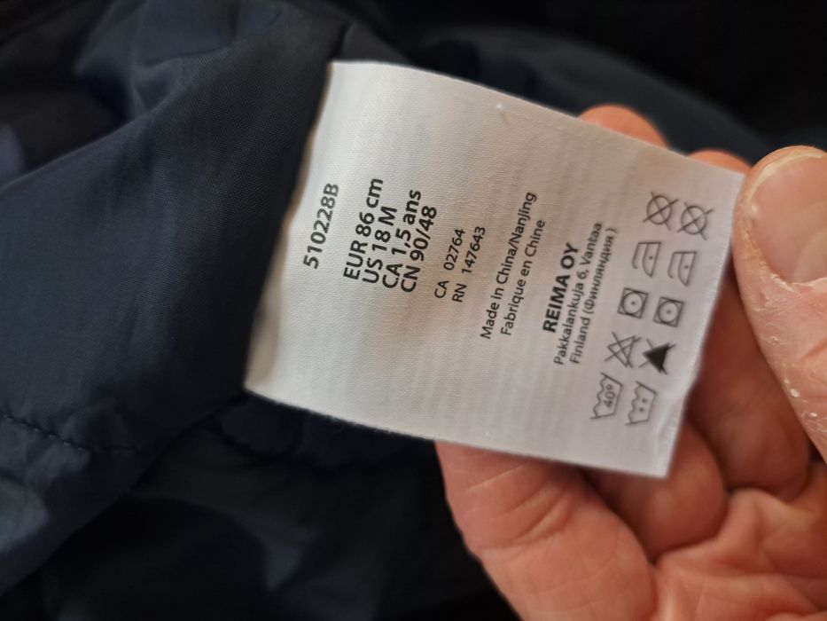 Kombinezony zimowy jednoczęściowy Reima 86