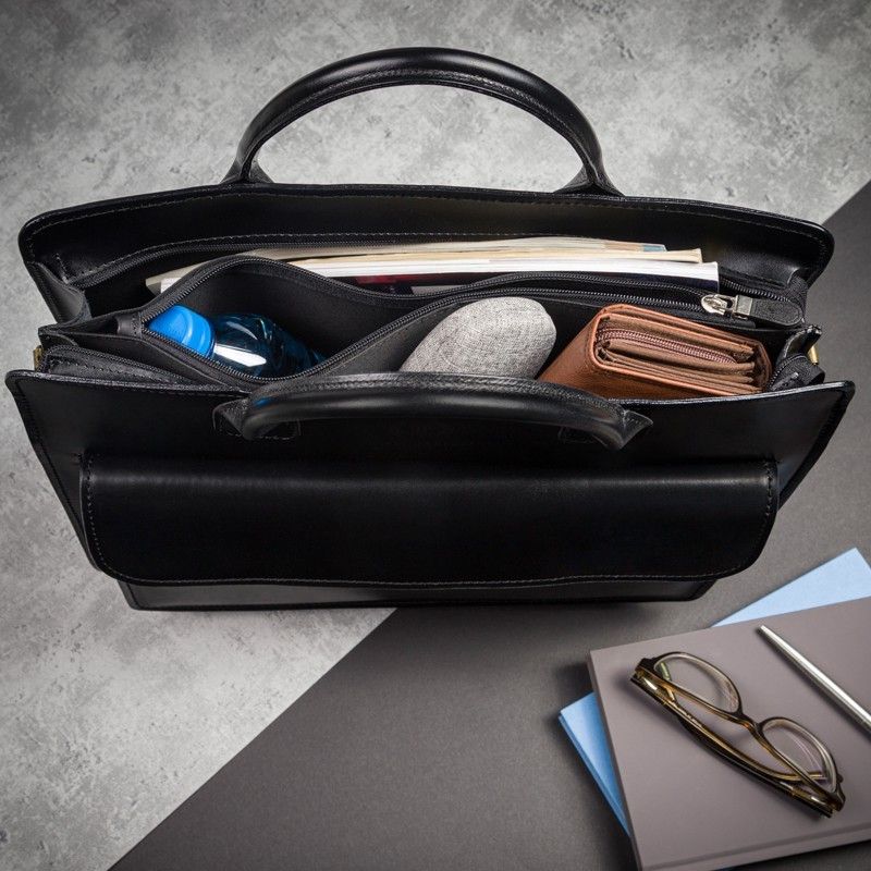 elegancka skórzana aktówka damska paolo peruzzi n05-bl