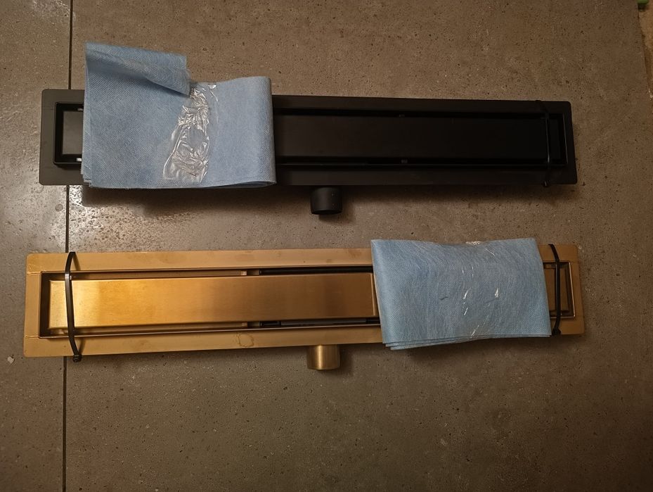 Odpływ liniowy złoty oraz czarny