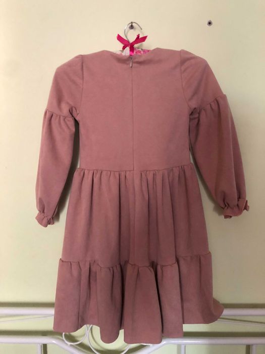 Плаття для дівчинки з хутряним болеро, сукня на ріст 122 см