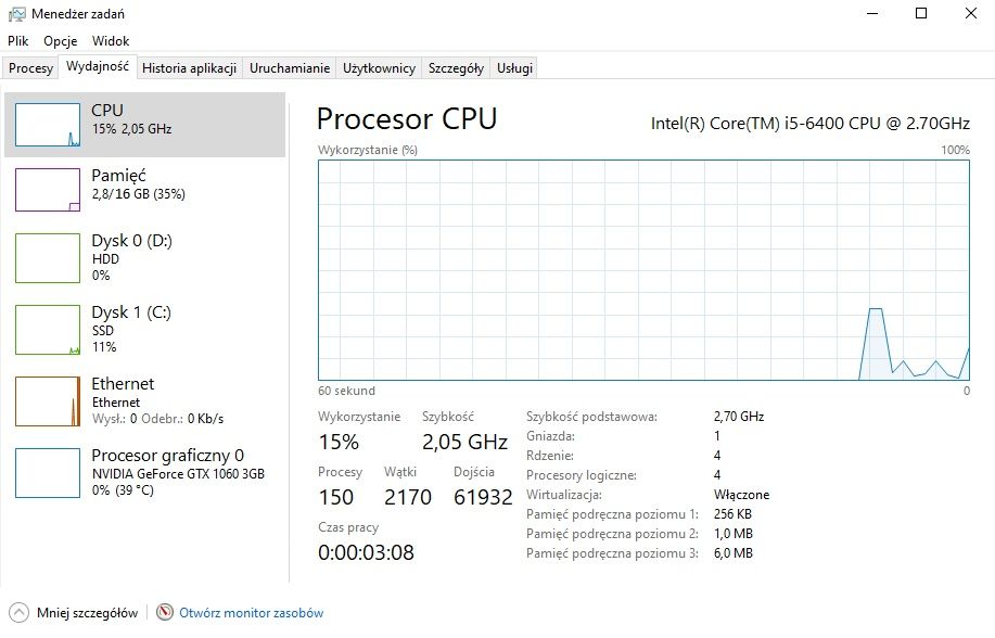 Komputer gamingowy GTX 1060, i5 6500