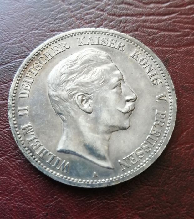 Монета 1902р Вільгельм II срібло, 5 марок