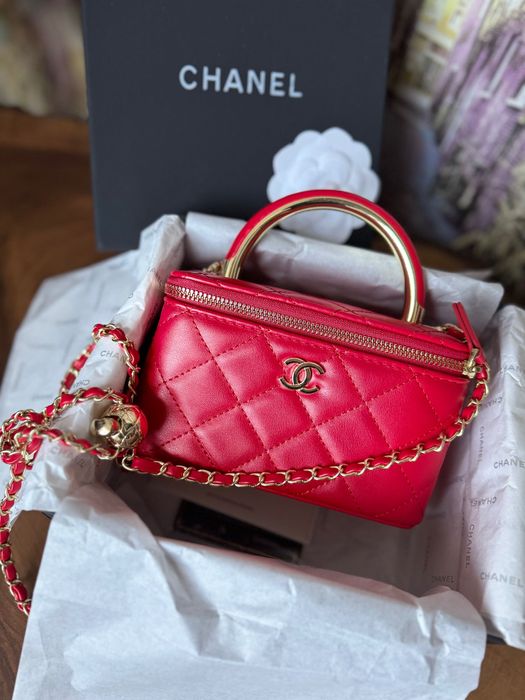 Шикарна Бордо сумка Chanel vanity case