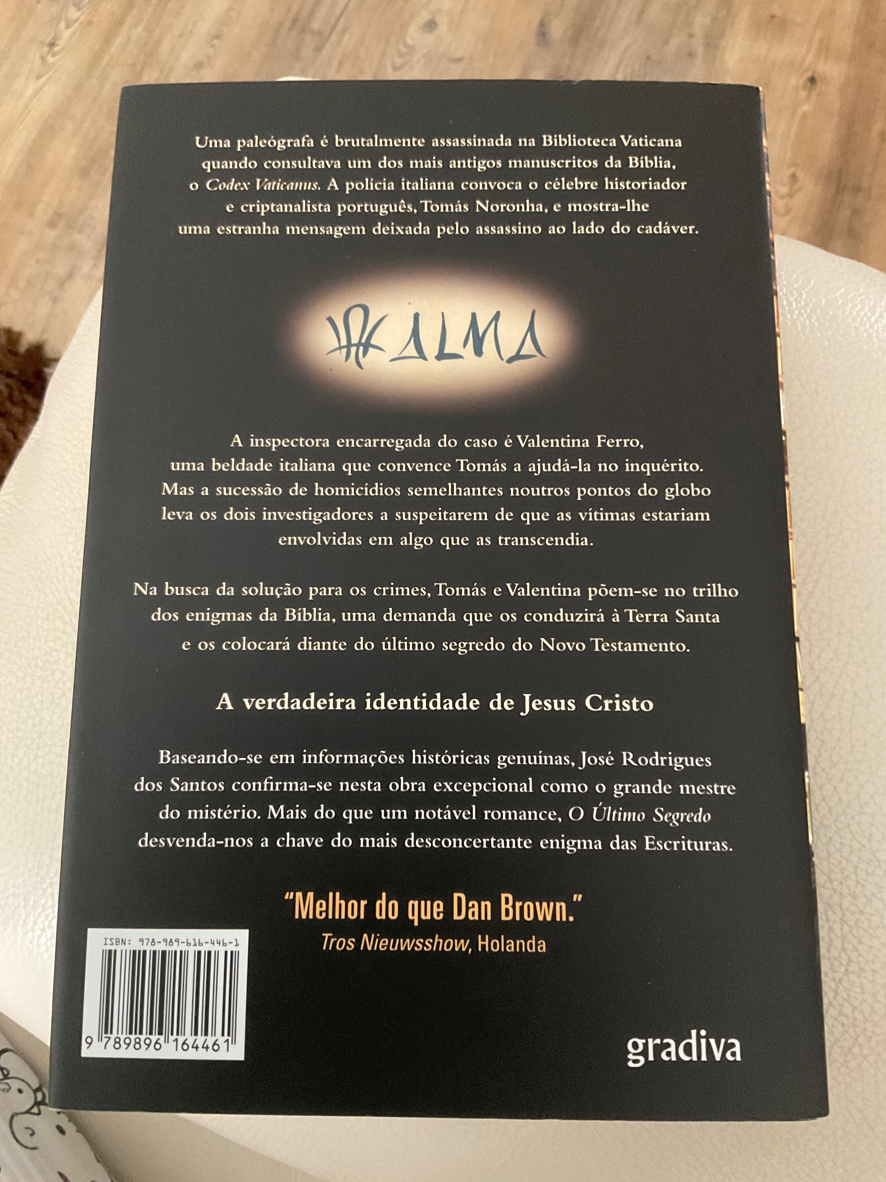 Livro “O último segredo” de José Rodrigues dos Santos