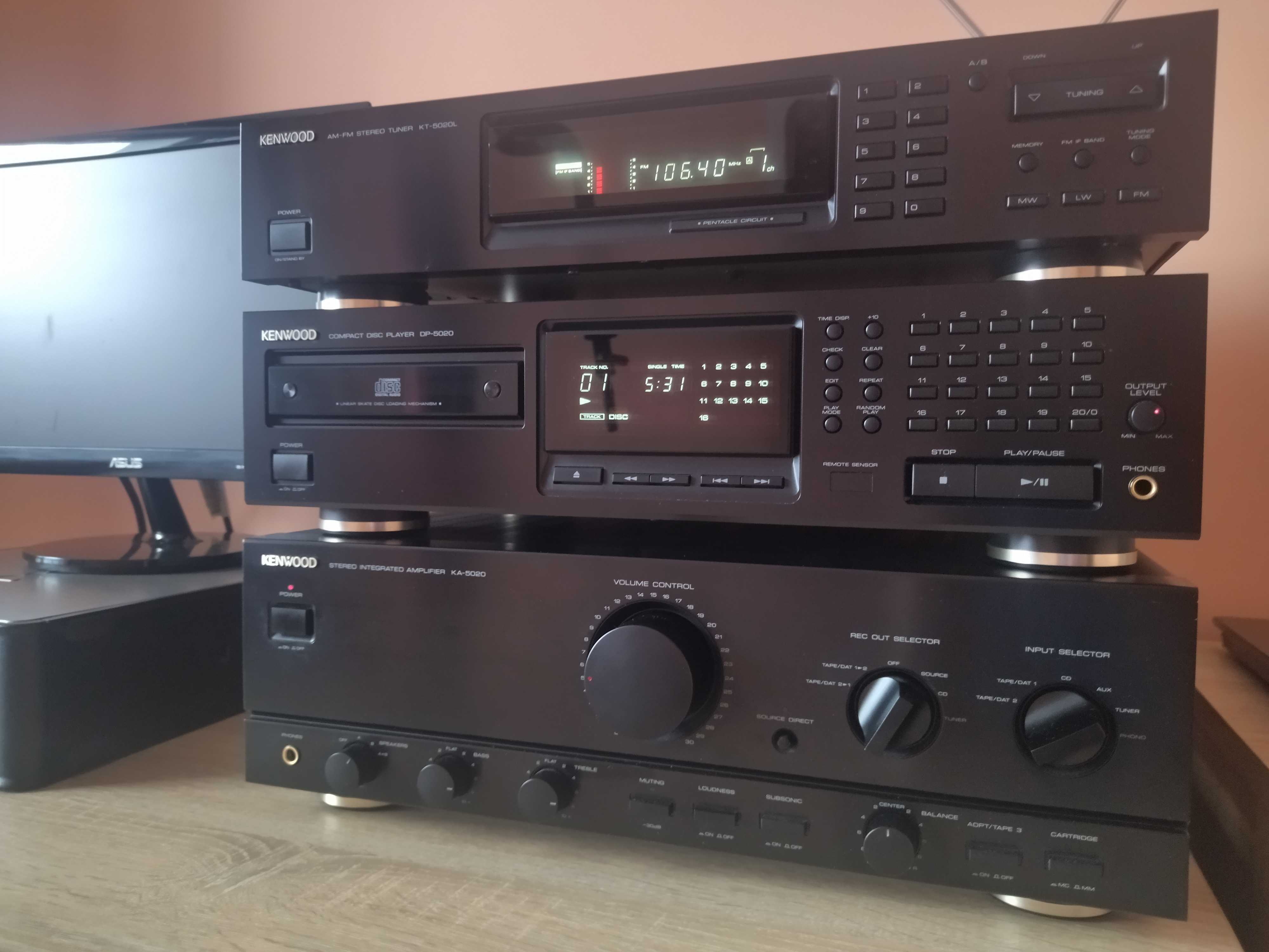 Wieża Kenwood KA-5020; DP-5020; KT-5020L + Kolumny LS-85 2*100 wat MOC