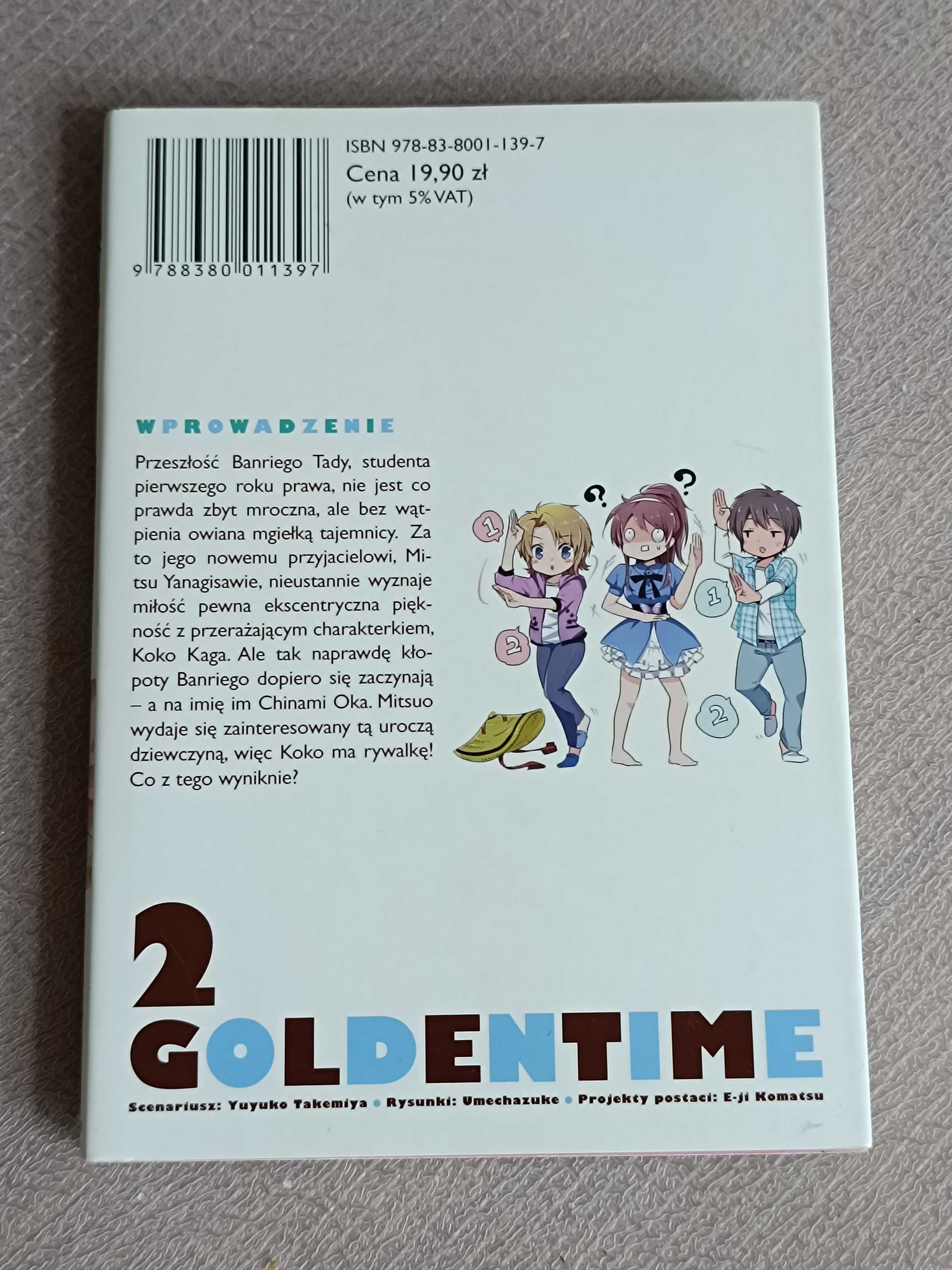 Zestaw manga Golden Time trzy tomy 1 2 6