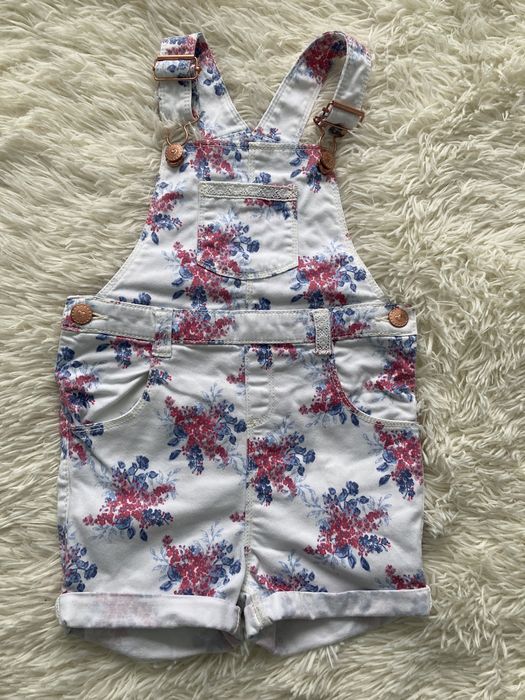 Spodenki na szelkach jeans 98