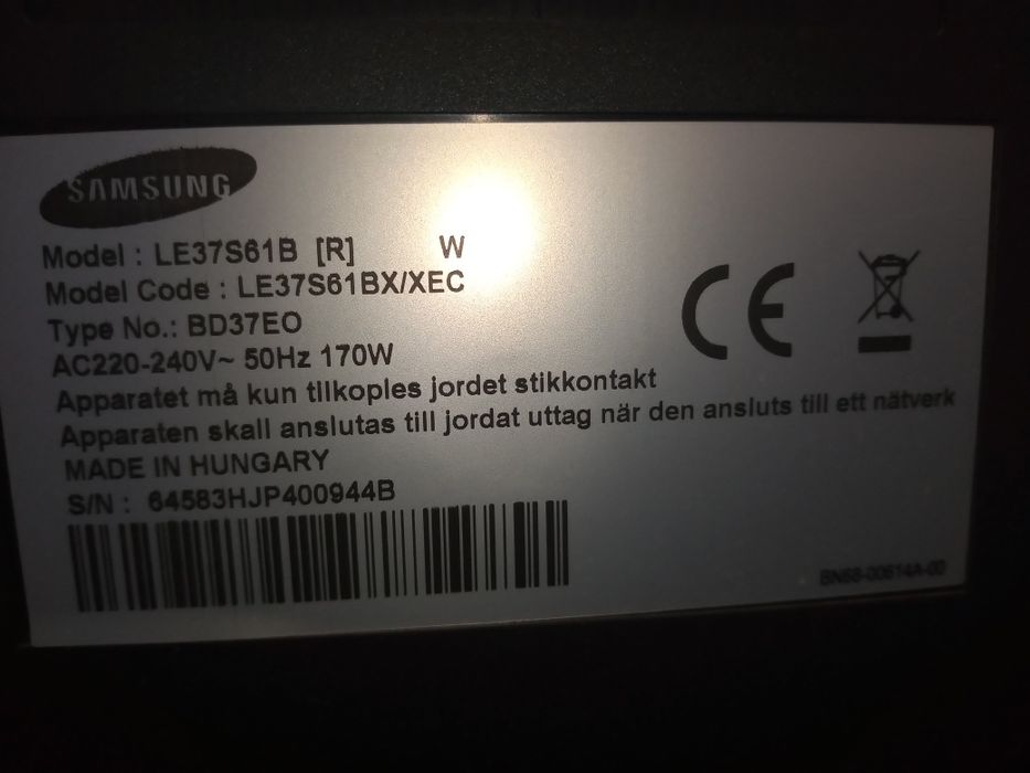 TV Samsung 37" - Para Peças