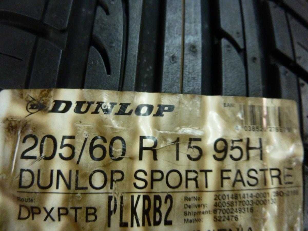 2x Opona nieużywana LETNIA 205/60R15 DUNLOP SPSPORT FASTRESPONSE A3418