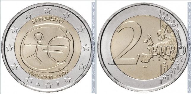 Moeda comemorativa holanda 2€ de 2009