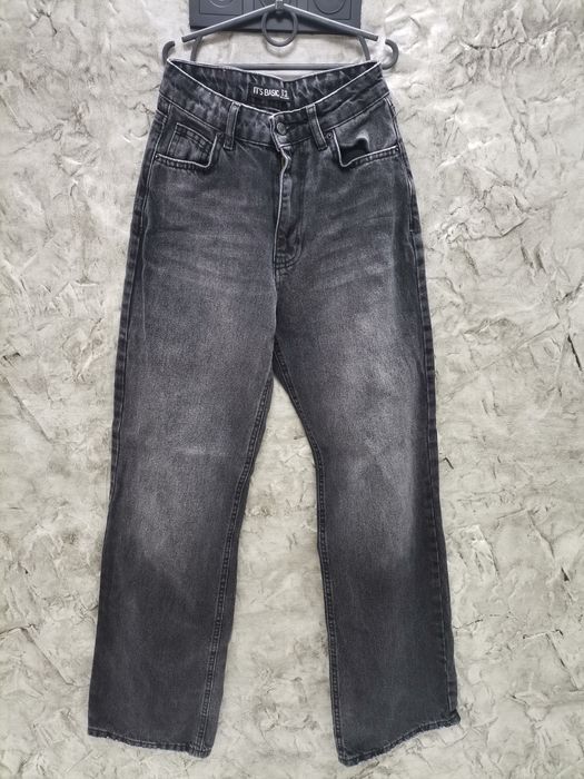 Джинси прямі графіт