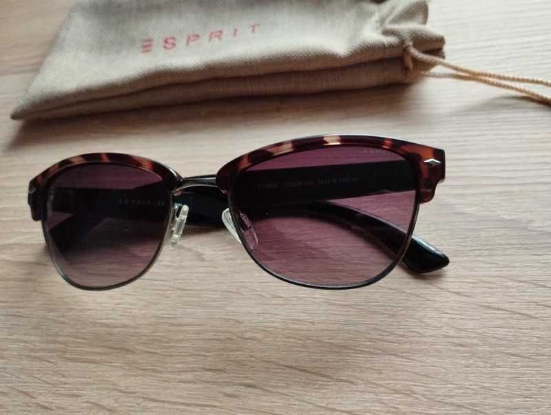 Brązowe czarne okulary przeciwsłoneczne Esprit
