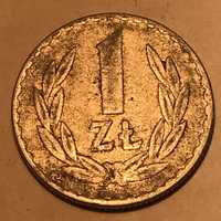Moneta 1 zł - 1974 DESTRUKT NA AWERSIE