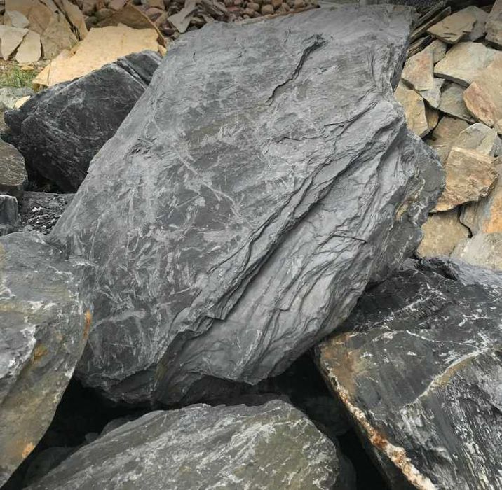 Czarny Monolit Skała Ozdobna Ogród Japoński Łupek Filitowy Dekoracja