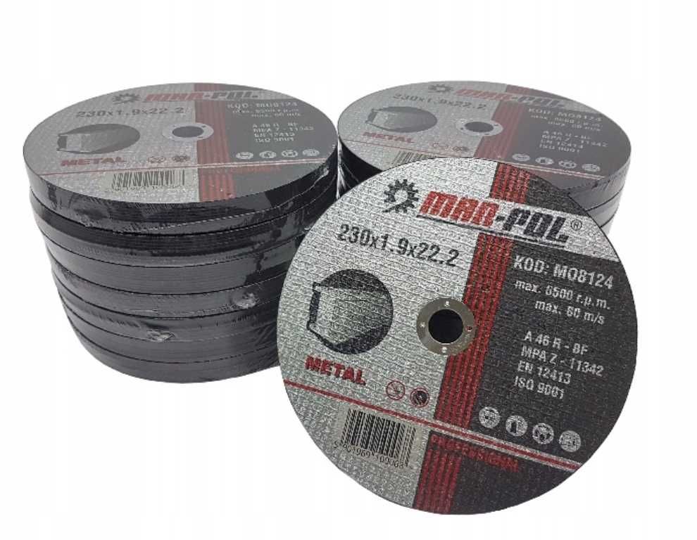 Tarcza do Cięcia Metalu 230mm*2,0*22,2mm Mar-Pol - 10szt.