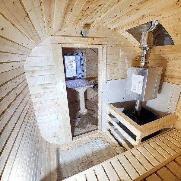 Квадро-Баня 500 х 220 см, 2 отделения, белая, козырёк над входом,.