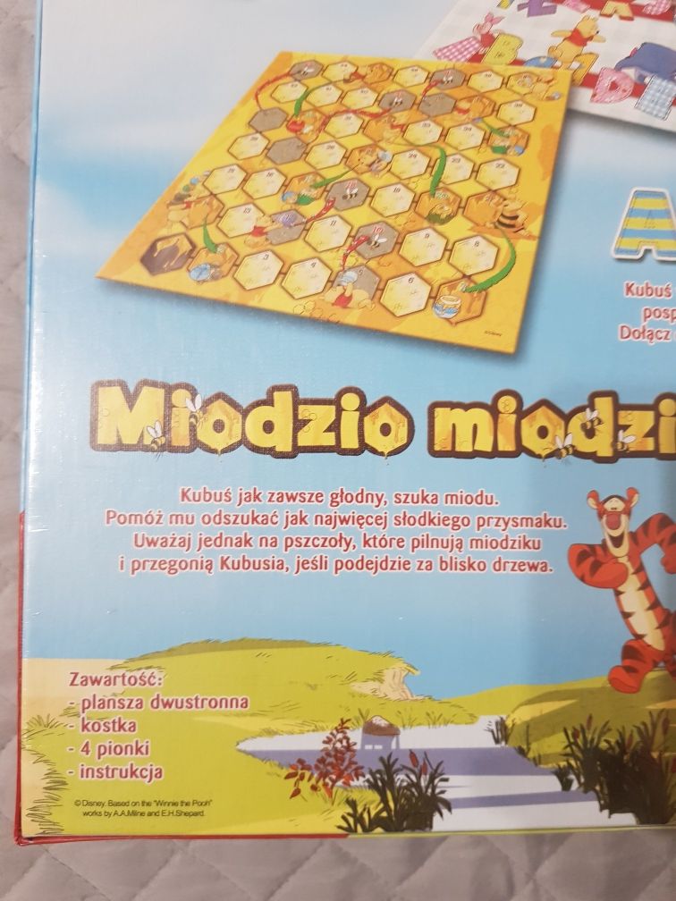 NOWE gry Kubuś Puchatek Alfabet i Miodzio, 3+, 2-4 os. Disney Trefl