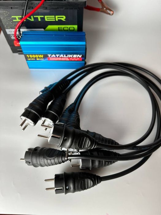 Кабель вилка-вилка для інвертора, Bluetti, ecoflow, резервне живлення